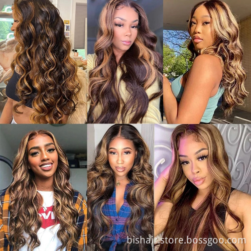 Black Lady 4/27 Wavy Human Hair Remy Wig Brazil 100% Real Hair Straight Hair Bundle Wig Closed Pre-pull Wholesale Dealer Offer